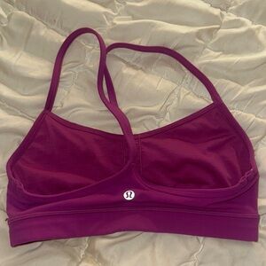 Lululemon Athletica Purple Sports Bra with Crossed Straps
